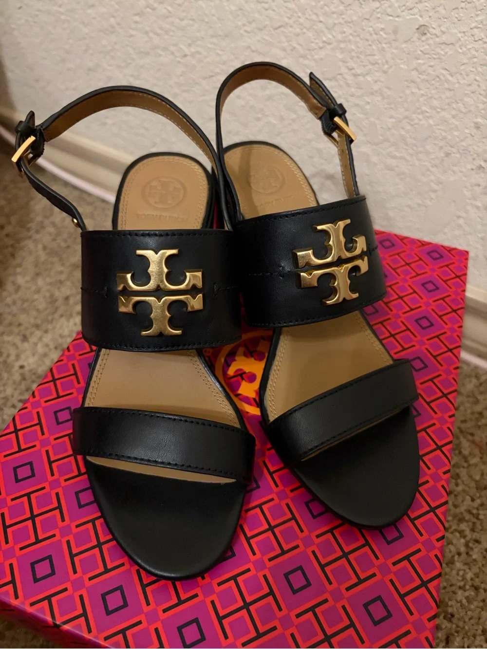 Tory Burch Black Everly 65mm Sandal.